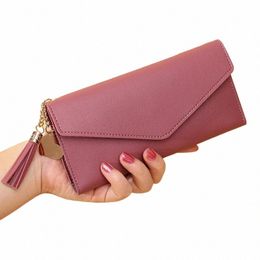 2023 portefeuille de femmes à la mode simple à glissière Glans à fermeture éclair simple en forme de coeur LG portefeuille Soft Pu Leather Mey sac Carteras para Mujer Y09p #