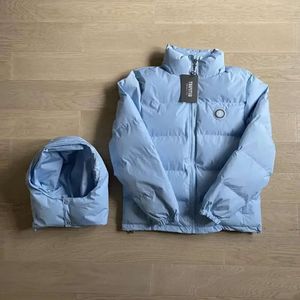 2023 Trspstar Vestes pour hommes Sweat à capuche Hommes Hiver Londres Doudoune à capuche détachable Ice Fleece Activewear Femme Vêtements chauds Bébé Bleu