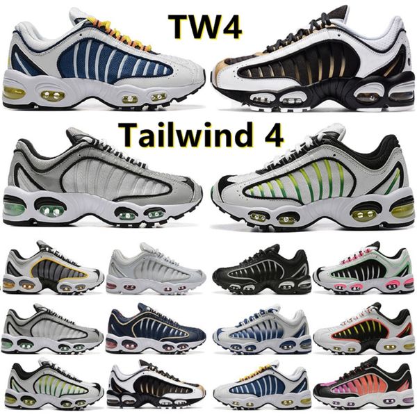 2023 TW Tailwind 4 Zapatos para correr hombres mujeres Zapatilla de deporte Negro Blanco Carmesí Amarillo Láser Azul Rojo Órbita Resina Lobo Gris Tonos amarillos Metálico Oro zapatillas deportivas