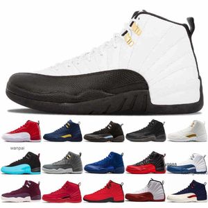 2023 Twist 12 Chaussures de basket-ball pour hommes 12s XII Classe de taxi inversé de 2003 Gym rouge Gris foncé Gamma bleu français Université Or Baskets FIBAJORDON JORDAB