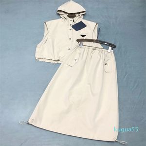 2023-Zwei Stück Kleid Frauen Kleid Anzüge Mode Plissee Halb Rock Casual Dame Rock mit Invertiert SML