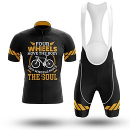 2024 Deux roues déplacent les hommes de maillot de cyclisme Soul Set Summer Mountain Bike Vêtements Pro Bicycle Cycling Jersey Sportswear Suit Maillot Ropa Ciclismo