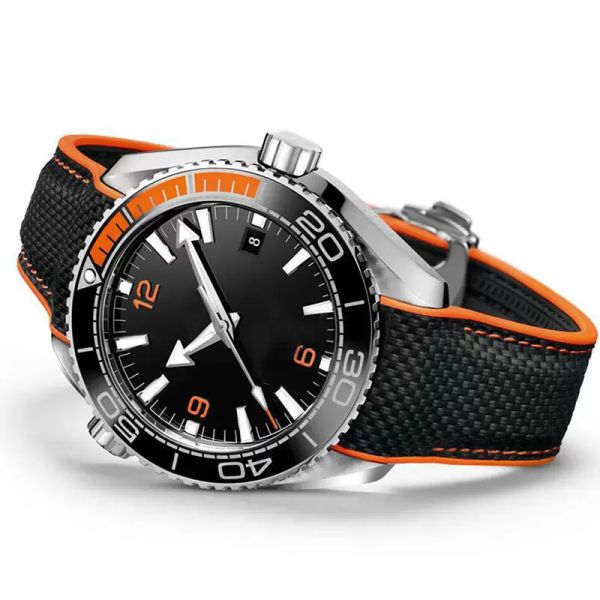 2023 U1 Top-Grado AAA Classic Zafiro Hombres Hombres Naranja Relojes Automáticos Movimiento Mecánico Reloj de lujo Correa de goma Masters Montre de Luxe Relojes de pulsera