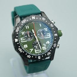 2023 U1 Erstklassige AAA-Herrenuhr Japan Quarz Endurance Pro Avenger Chronograph 44 mm Uhren Grüner Gummi 1884 Herrenuhren Hardex-Glas-Armbanduhren