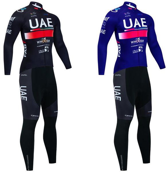 2023 UAE TEAM Ciclismo Jersey 20D Bicyle Chaqueta Pantalones MTB Invierno Maillot Thermal Fleece Downhill Pro Mountain Bike Ropa Traje2318870