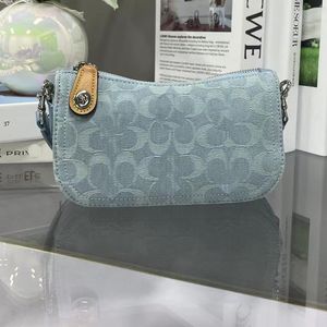 2023 Bolsos para las axilas Bolsos de hombro Bolsos de diseñador Bolsos de mensajero de un solo asa Bolsos de mano Bolsos de mensajero Premium Classic Logo Denim Bolsos de teléfono informales para mujeres