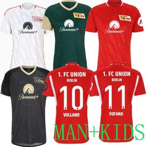 2023 Union Berlin Mens Soccer Jerseys AARONSON FOFANA Champions League KRAL KHEDIRA LAIDOUNI BEHRENS KHEDIRA DIOGO LEITE DOEKHI 23 24 Maillot de football à domicile troisième