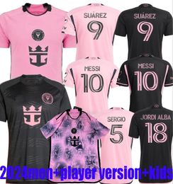 24 25 fans speler inters Suarez Miami Messis voetbal jerseys souvenir 2024 2025 Sergio Jordi Alba voetbal shirts Pizarro Special Men Kids Kit volledige sets fans speler