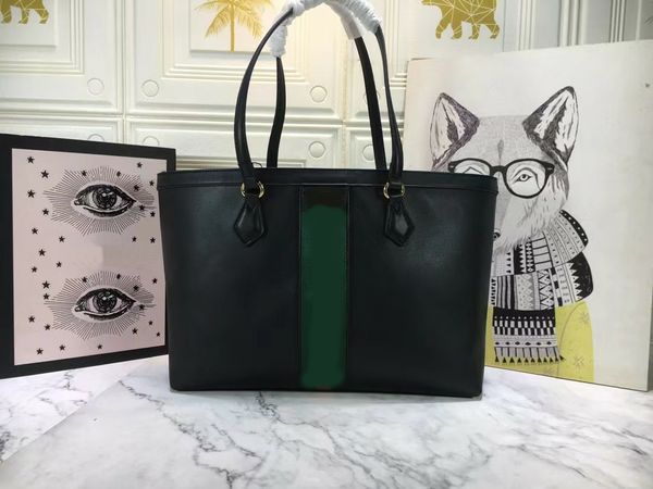 2023 Mise à jour des femmes designer bacs de shopping sac noir couleur double lettre métallique matériel boucle sacs à main