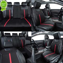 2023 Upgrade PU Leather en Mesh Cloth Universal Car Seat Cover Set Accessoires Unisex Fit Most Car SUV Van Truck Cushion