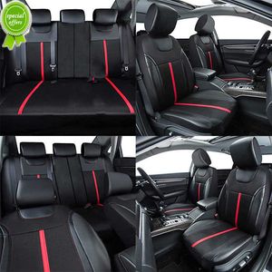 Upgraded Universal PU Leather Mesh Cloth Car Seat Covers, Unisex, Fit Most Cars, SUVs, Vans, and Trucks