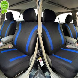 Juego de cubierta de asiento de coche de poliéster Universal deportivo mejorado 2023 que se adapta a la mayoría de los protectores de accesorios elegantes Bicolor de tela lisa