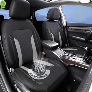 2023 Upgrade Universal Gray Mesh -stoelhoezen voor auto met 3 ritssluiting achterste split airbag compatibel fit de meeste SUV Truck bestelwagen