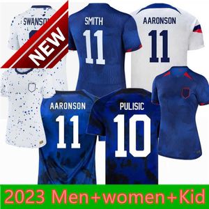 2023 USA Women Hommes Team Kids Team Soccer Jersey Pulisic McKennie Reyna Aaronson Weah Musah Morris Ferreira dest Moore Wright Yedlin Rodman Lavelle Football Shirt