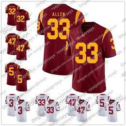 2023 USC Trojans Caleb Williams MarShawn Lloyd Tahj Washington Duce Robinson Smith-Schuster Bush Pittman Polamalu Seau Heren Dames Jeugdvoetbalshirt