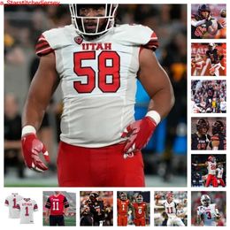 2023 Utah Utes Football Jersey 11 Owen Chambliss 81 Connor Otoole 18 Emery Simmons 75 Roger Alderman 62 Solatoa Moeai 68 Jaren Kump 4 Munir McClain 95 Aliki Vimahi