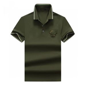 2023 VA nouveau style polo pour hommes été Casual Brodé Medusa Motif Pur Coton Haute SreetBusiness Mode noir et blanc Col M 3XL chemises pour hommes designer