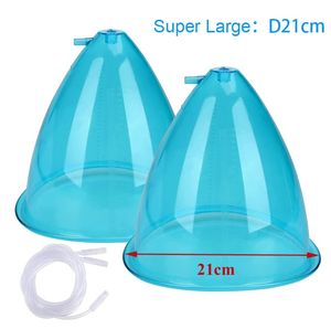 2023 Vacuüm cupping machine accessoires 21 cm xxl 180 ml maat grote plastic beker voor billen Braziliaanse borstvacuümmachines