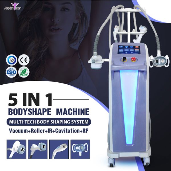 Máquina de adelgazamiento en forma de Vela 2023, tratamiento de vacío de cavitación moldeadora de cuerpo en V, equipo de belleza para pérdida de peso con rodillo RF, aprobado por CE FDA