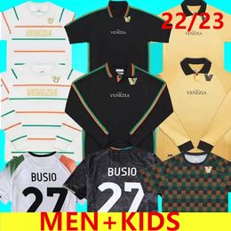2023 Venezia voetbalshirts gouden trui ARAMU FORTE Venetië lange mouwen 21 22 23 BUSIO voetbalshirts thuis weg 3rd Adukt Kids Kit Uniformen mooie trui