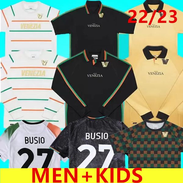 2023 Venezia Soccer Jerseys golden jersey ARAMU FORTE Venecia Manga larga 21 22 23 BUSIO Camisetas de fútbol hogar lejos 3rd Adukt Kids Kit Uniformes hermosa camiseta