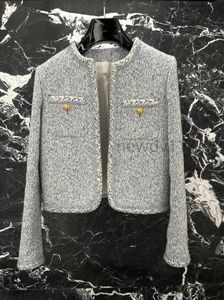 2023 Vintage Tweed Blazer damesjas Designer-jurk Casual topkledingset met lange mouwen