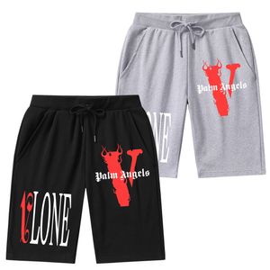 2023 Vlone Men's T-shirt modeontwerpbroek High Street Letter Printing Casual broek Sport veelzijdige shorts unisex Summer Beach Pants