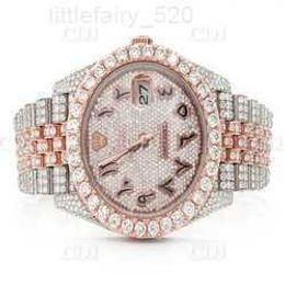 2023 VVS Moissanite Diamond herenhorloge - luxe Iced Out hiphopstijl voor bruiloften zilverkleurig