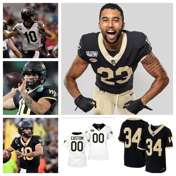 2023 Wake Forest Demon Deacons Jersey de fútbol 30 Jasheen Davis 46 Kerrington Lee 99 Elijah Hall 68 Devin Mcrae 12 Mitch Griffis 35 Rushaun Tongue 95 Chris