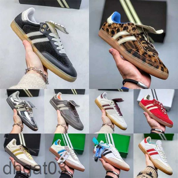 2023 Pays de Galles Bonner Pony Leopard Tonal Cream Blanc Silver Core Black Sporty Rich Designer Skate Chaussures Red White Green Men Women Women Sports Low Sneakers 36-45