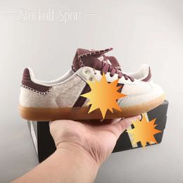 2023 Pays de Galles Bonner x Sam Bas Blanc Marron Dentelle Designer Originals Hommes Femmes Baskets Chaussures Casual IE0586