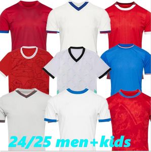 République tchèque Jerseys Soccer Switzerland Home Away 24 Autriche rouge rouge blanc 2024 2025 Iceland Sports Football Shirts Sportswear Serbia Camisola Euro Cup Kolarov