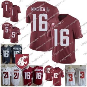 2023 Washington State Cougars Cameron Ward Lincoln Victor Josh Kelly Kyle Williams Cooper Mathers Carlos Hernandez Ron Stone Jr. Hombres Mujeres Jóvenes WSU Football Jersey