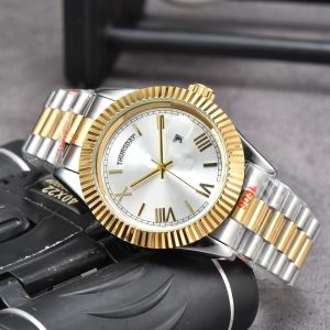 AA herenhorloges week 42 mm zilveren polsband waterdicht dag-datum roestvrijstalen polsband modeontwerper polshorloge Ro2 luxe quartz horloge
