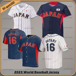 2023 WBC Japón Jerseys de béisbol Clásico mundial de béisbol 11 Yu Darvish 16 Shohei Ohtani 51 Seiya Suzuki Costura personalizada 14 Roki Sasaki Munetaka Hombres Mujeres