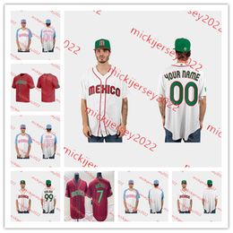 2023 WBC Mexico Baseball Jersey Alejandro Kirk Patrick Sandoval Joey Meneses 55 Adrian Martinez 56 Randy Arozarena Cesar Vargas Jerseys Custom Stitched Mens Youth