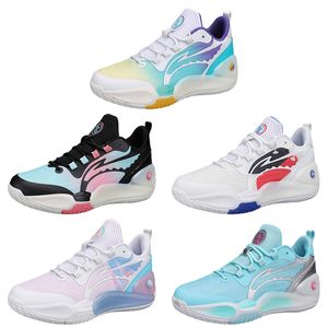 2023 chaussures de basket-ball résistant à l'usure respirant hommes violet noir jaune rose bleu formateurs sports de plein air color5