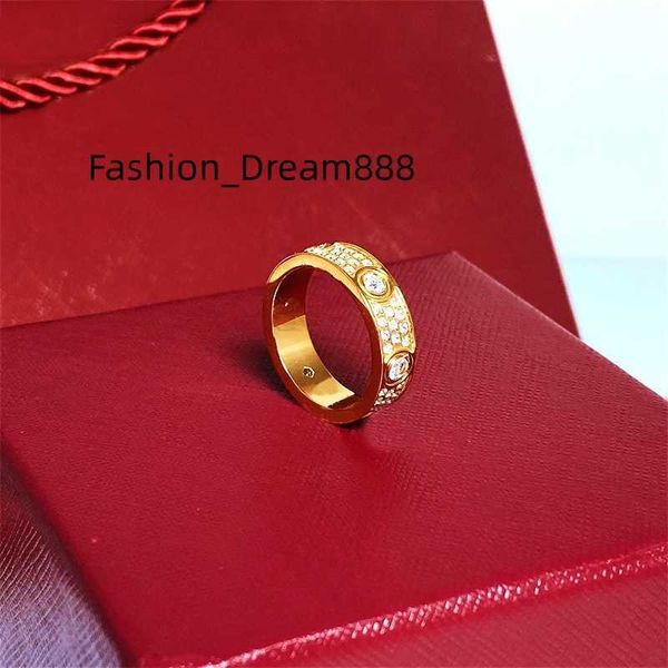 2023 Anneaux de mariage 3mm 4mm 5mm 6mm titane acier argent bague d'amour hommes et femmes bijoux en or rose pour amoureux couple anneaux cadeau avec perceuse