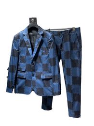 2023 Designer de vêtements occidentaux Blazers LVI PARIS Plaid lambrissé automne luxe manteau d'extérieur slim fit décontracté imprimé femme robe de mode pantalon de costume M-3XL