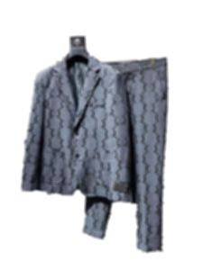 2023 Westerse kledingontwerper heren blazers herfst uitloper jas biliterale letter GG slim fit casual patchwork print damesmode jurk pak broek M-3XL