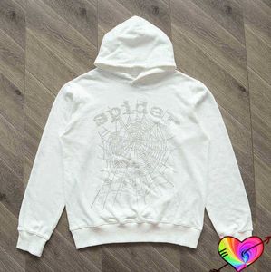 2023 White Young Thug Spider Hoodie Men Women Dames 3D Web Foam Print SP5Der Hoodie Music Album Loose Hooded 555555 Sweatshirts T220726