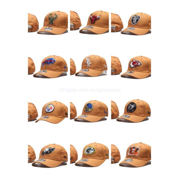 2023 Gros Designer Snapbacks Chapeaux Chapeau ajusté Toutes les équipes de football Basketball Casquette réglable Broderie Coton Mesh Bonnets O