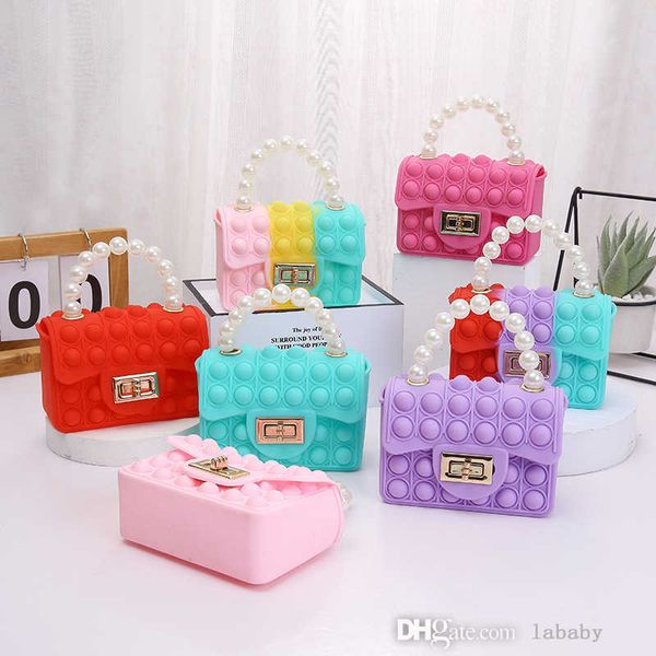 2023 Venta al por mayor Bolsos para niños Childern Mini Bolsas Mujeres Niños Diseñadores Monederos Regalos para bebés Color Candy Jelly Bag