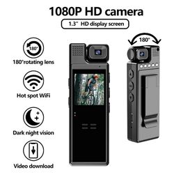 2023 WIFI Mini cámara 1080P Grabadora de vídeo digital portátil Bodycam Videocámara de visión nocturna infrarroja Cámara para deportes al aire libre 240106