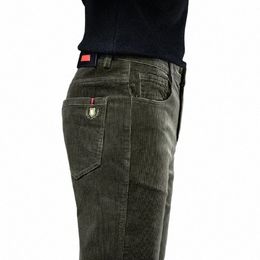 Pantalon en velours côtelé épais et chaud de haute qualité pour homme, coupe droite et décontractée, taille haute, B57n #, hiver 2023