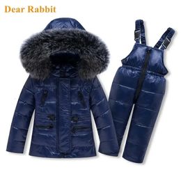 2023 Hiver Enfants Ski Neige Costume Vêtements Chauds Ensemble Veste Salopette Enfant Garçon Bébé Fille Vêtements Enfants Mince Manteau D'extérieur 240306