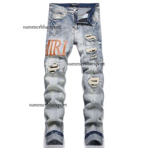 2023 hiver coton pantalon Denim Bullet régulier décontracté taille moyenne bleu jeunesse hommes jean tendance