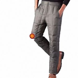 2023 Winter Mannen Fi Outdoor Witte Eendendons Broek Mannelijke Dikker Thermische Winddichte Broek Mannen Warme Losse Rechte Broek h619 V7dg #