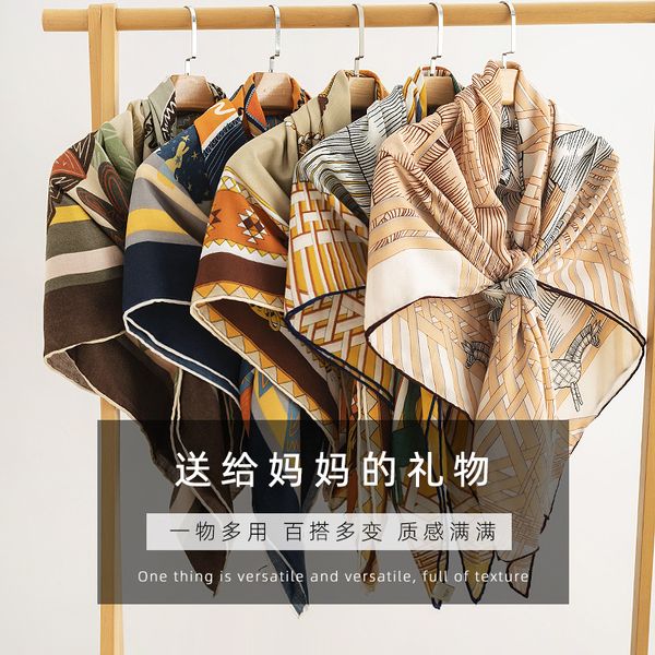 2023 Winter New Fashion Camellia Imitated Cashmere Scarf Female Thick Soft Long Shawl Outside Keep Warm Scarf for Lady
