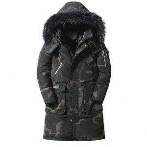 2023 Hiver Nouveau Lg Hommes Down Vestes Hommes Casual Slim Col De Fourrure Épaissir Chaud À Capuchon Manteau En Plein Air Camo Imprimer Parkas Manteaux o9Gy #